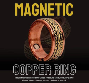 KDEP Pure Copper Ring for Blood Pressure Control | Adjustable Healing Ring Copper Copper Plated Ring