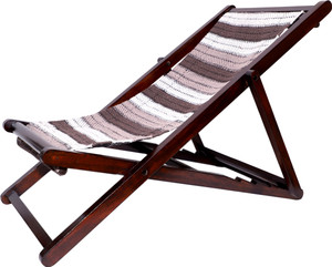 Decorhand Mango Wood with Walnut Brown Color Relaxing Chair/Comfort Folding Chair Solid Wood 1 Seater Rocking Chairs