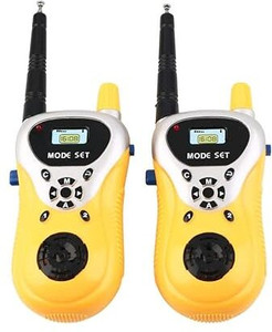 Aganta 2 Player Communication Interactive Portable Yellow Walkie Talkie Phone For Kids