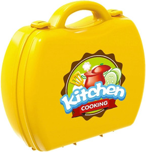 KELOSK 26pcs Kitchen | Suitcase for Girls Pretend Play Toy for Kids
