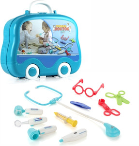 Aditi Toys Premium Doctor Set Suitcase For Kids, 10 Piece Doctor Kit For Boys & Girls