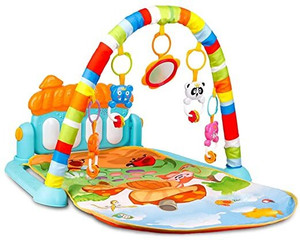 Goyal's Baby Toys Multi Functional Musical Keyboard Piano Baby Mat Gym & Fitness Rack Piano Fitness Rack NA