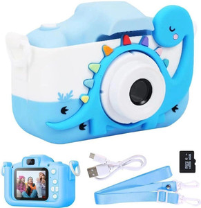 Wembley Kids Digital Camera for Girls Boys 4+ 5 6 7 8 Dino Design Selfie Camera - Blue