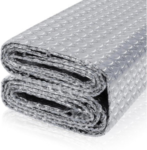 LifeKrafts Aluminium Heat Insulation Sheet 250 GSM 4mm (1.2x10m) for Roof Shield For Summer Silver Roof Shake
