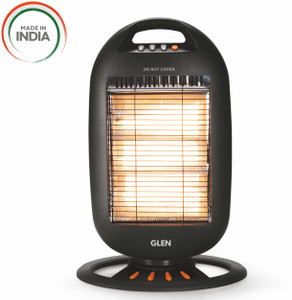 ग्लेन HA 7017 HL Black 1200 watt Electric Halogen Room Heater with 3 Heat Settings Black-HA7017HL हैलोजन रूम हीटर