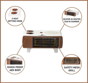 Home Tree Hot Blow Silent With Led Power Indicator & Powerfull Copor Motor Blower 2000 W Quiet Performance copper,100%copper motor Fan Room Heater