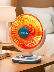 unleash Hinata 1000 W Oscilating Sun Heater, 14 Inch Electric Fan Room Heater for Home Carbon Room Heater