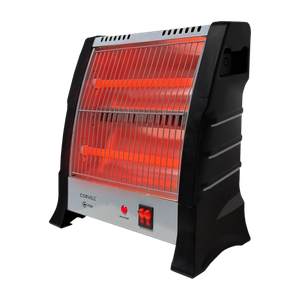 Corvell 800W Quartz Room Heater | 2 Heat Settings | Portable & Fast Heating | Black Quartz Room Heater