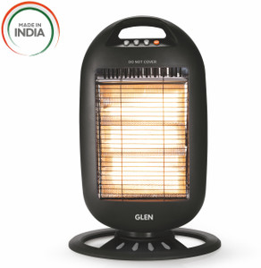 Glen HA 7017 HL Black 1200 watt Electric Halogen Room Heater with 3 Heat Settings Black-HA7017HL Halogen Room Heater