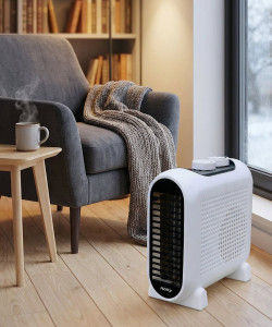 WON Electric Fan Heater Hotty- 2000Watt | Variable Temperature Control| Cool/Warm/Hot Air Selector| Over Heat Protection| ISI Certification, White Fan Room Heater