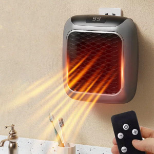 MICRO BELIEVE Electric 800W Heater With Remote Speed control Timer Wallt Heater for Office Portable Room Air Purifier