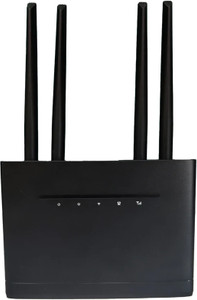 LAPCARE 4G Sim 4 antena Wifi Router (W123) 4G Router 2.4 GHz 300 Mbps Wifi Speed Single Band External Antenna Ethernet (Cable Broadband)