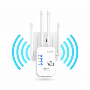GameSir WiFi Extender Up to 300Mbps WiFi Repeater WiFi Range Extender 2.4 GHz 300 Mbps Wifi Speed Dual Band External Antenna Ethernet (Cable Broadband)
