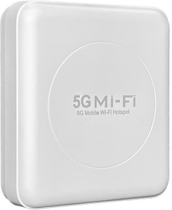 AUSHA 5G WiFi Hotspot Wireless Dongle with 5G/4G LTE/3G All Sim Support Router 5 GHz, 2.4 GHz 2000 Mbps Wifi Speed Dual Band Internal Antenna MiFi (Sim Based)