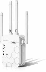 GameSir NetBoost Wi-Fi. Extender. Up to 300Mbps WiFi Repeaters WiFi Range Extender 2.4 GHz 300 Mbps Wifi Speed Dual Band External Antenna Ethernet (Cable Broadband)