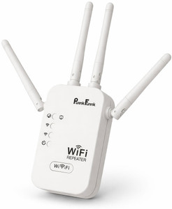 PunnkFunnk Repeater WiFi Range Extender 2.4 GHz 300 Mbps Wifi Speed Dual Band External Antenna Ethernet (Cable Broadband)