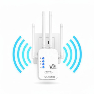 GameSir Wi-Fi Extender Up to 300Mbps WiFi Repeaters WiFi Range Extender 2.4 GHz 300 Mbps Wifi Speed Dual Band External Antenna Ethernet (Cable Broadband)