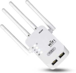 Melbon WiFi- Extender Up to 300Mbps WiFi Repeater WiFi Range Extender 2.4 GHz 300 Mbps Wifi Speed Dual Band External Antenna Ethernet (Cable Broadband)