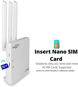D Link Sim Based Router Dlink veer12 4G Router 5 GHz 300 Mbps Wifi Speed Dual Band External ...