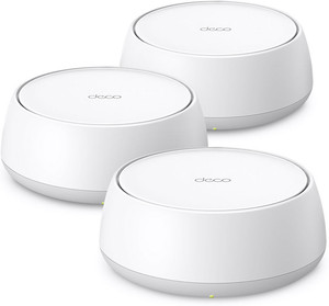 TP-Link Deco BE25(3-pack) BE5000 Whole Home Mesh WiFi 7 System Mesh Router 2.4 GHz, 5 GHz 5000 Mbps Wifi Speed Dual Band Internal Antenna Ethernet (Cable Broadband)