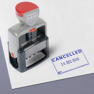 Printtoo Heavy Duty Stamp with Cancelled by Text Self Inking Office ...