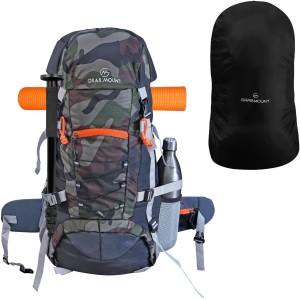 YOI Hiking Bag 70 litres Rucksack Travel Backpack for Adventure Camping Trekking Bag with Rain Cover & Shoes Compartment - CAMO Rucksack  - 70 L