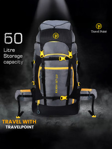 TRAVEL POINT WATERPROOF TREKKING BAG HIKKING BACKPACK FOR TRAVEL & OUTDOOR Rucksack  - 60 L