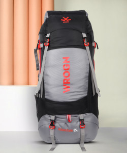 WROGN Trekking Bag For Hiking/Camping/Outdoor Sports with Rain Cover/Shoe Compartment Rucksack  - 65 L