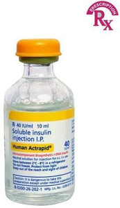 Human Actrapid 40 IU Injection (10 ml Vial) Price in India - Buy Human ...