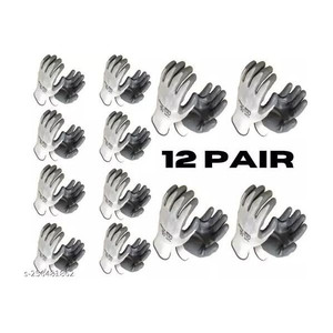 TASHKURST 12 Pair Anti Cutting Cut Resistant Hand Safety Gloves Rubber Safety Gloves