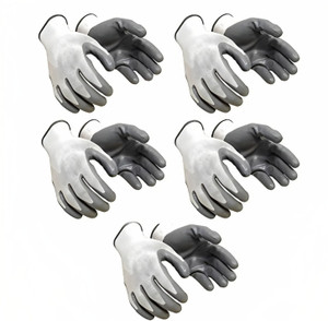 RK Trends Anti Cut Safety Hand Gloves Pvc Coated Grey White Safety Gloves  (5 Pairs) Nitrile Safety Gloves Price in India Buy RK Trends Anti Cut