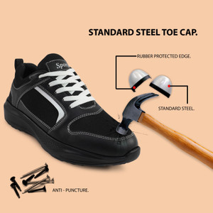trapsy Steel Toe Patent Leather Safety Shoe