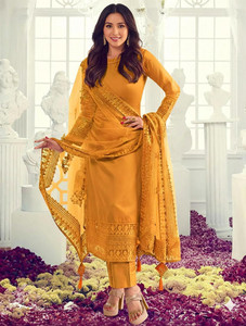 WAZIX Clothing Printed Kurta, Trouser/Pant & Dupatta Set