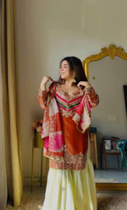 ZOOFLINE Embroidered Kurta, Sharara & Dupatta Set - Image 6