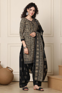 Rajnandini Printed Kurta, Patiala & Dupatta Set