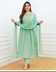 Aimca Embroidered Kurta, Trouser/Pant & Dupatta Set