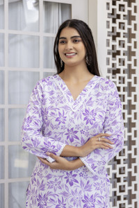 Chafi Collection Women Printed A-line Kurta
