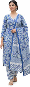 OZCAN Printed Kurta, Trouser/Pant & Dupatta Set
