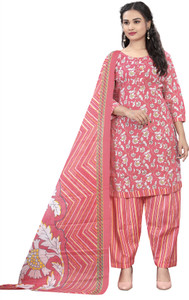 VihaanExim Floral Print Kurta, Salwar & Dupatta Set