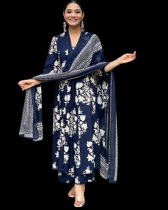 SND ATTIRE Applique Kurta, Trouser/Pant & Dupatta Set