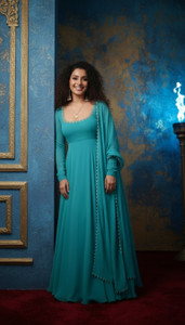 TRANDTIDE Embroidered Anarkali Kurta, Bottom & Dupatta Set