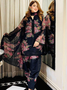 KEDAR FASHION Printed Kurta, Patiala & Dupatta Set