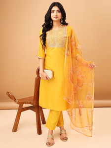 Tabahi Embroidered Kurta, Trouser/Pant & Dupatta Set