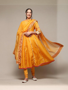 BIBA Printed Kurta, Salwar & Dupatta Set