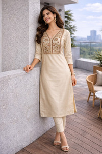 vaankosh with v logo Women Kurta Pant Set