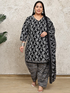 Aaradhya Fashion Printed Kurta, Patiala & Dupatta Set