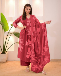 BNA BNAYA Floral Print Kurta, Trouser/Pant & Dupatta Set