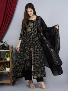 KROWFLY Printed Kurta, Trouser/Pant & Dupatta Set