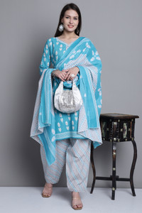 Merira Floral Print Kurta, Salwar & Dupatta Set