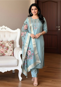 LIZORD FAB Embroidered Kurta, Trouser/Pant & Dupatta Set